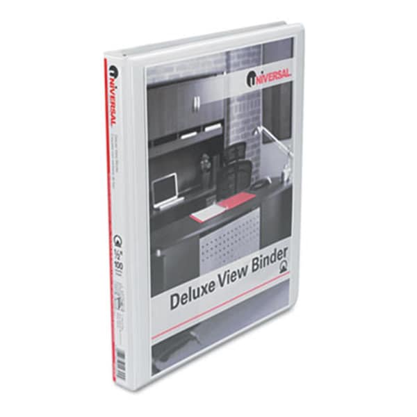 Coolcrafts Deluxe Round Ring Vinyl View Binder - White - 0.5 in. Capacity CO3329336 - main